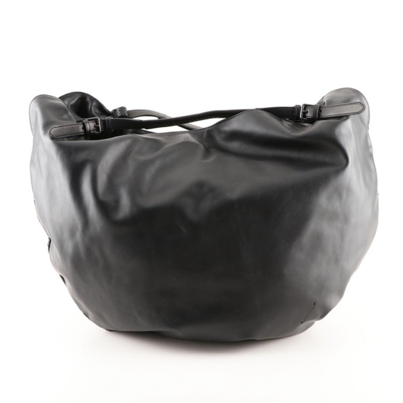 Gianni Segatta Ricamo Black Leather Hobo - Picture 4 of 8